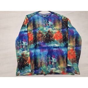 Reel Legends Freeline 2XL Long Sleeve Tropical Palm Tree Print Shirt Fishing